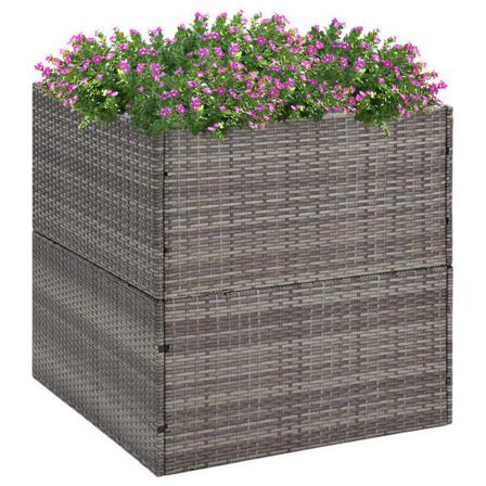 Vidaxl Odlingslåda Grå 80x80x80 Cm Konstrotting Grå