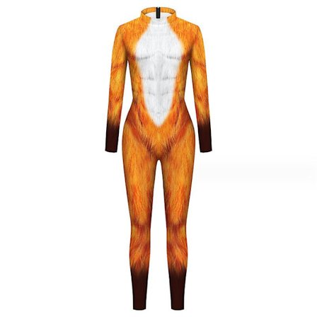 Halloween Cosplay Kostume Sjov Bodysuit Kvinder Herre Spandex Zentai Suit Full Body Animal Skull Printet Halloween Rekvisitter