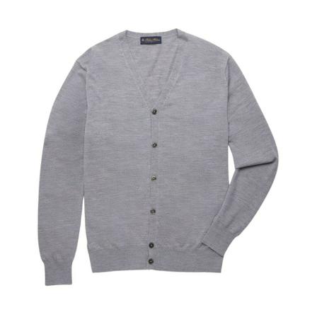 Brooks Brothers Merino Wool Cardigan Grå, Herre Cardigans
