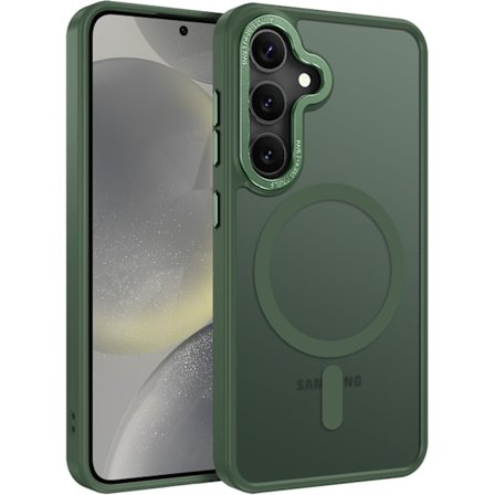 Samsung S25 Cover - Magsafe Frosted Cover – Mørkegrøn