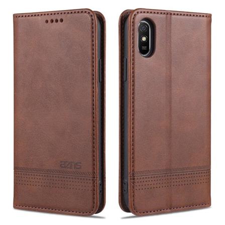 Xiaomi Redmi 9at - Professionellt Praktiskt Plånboksfodral Mörkbrun
