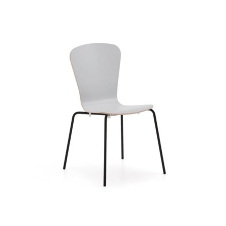 Chair MILLA PLUS, high pressure laminate, black stand, light grey seat