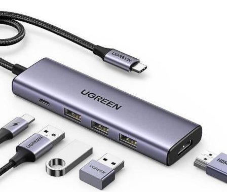 Ugreen Revodok 5-in-1 4K HDMI USB-C Hub mit 3x USB-A 3.0