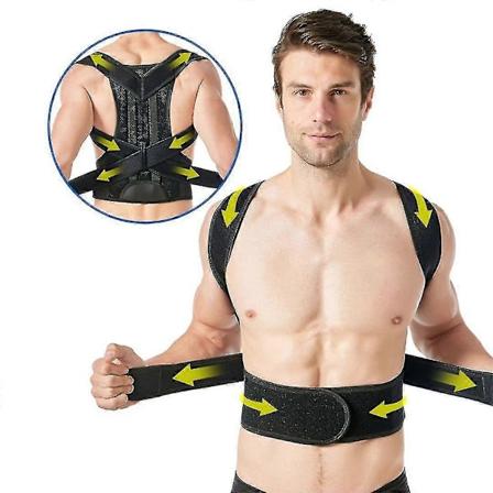 Ryggstøtte Holdningskorrigerer for Kvinner og Menn - Lindrer Smerter i Midje, Rygg og Skulder, Forbedrer Holdning og Gir Lumbarstøtte XS