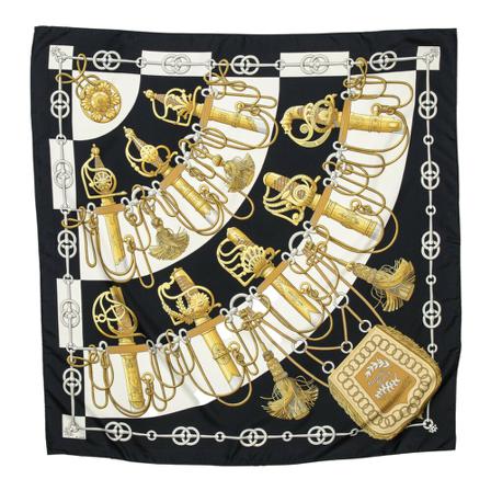 Hermès Vintage Halstørklæde Sort, Dame Vintage Accessories, Størrelse: ONE Size