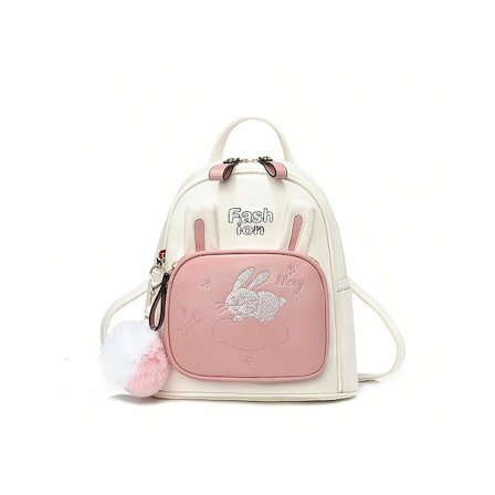 Mini-ryggsäck för flickor Söt läderryggsäck Flickor Designer Axelväska Mode Shoppingväska Dam - rosa1