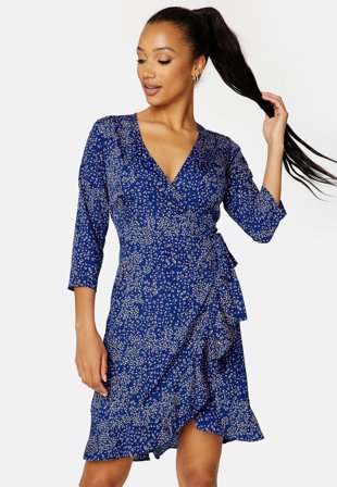 VERO MODA Henna 3/4 Wrap Dress Sodalite Blue Klær
