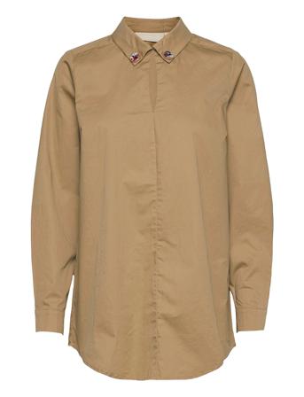 Fonziekb Long Shirt Brown Karen By Simonsen