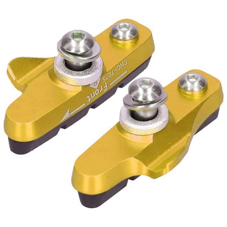 ZTTO Landevejscykel Bremser Klodser Cykel CBrake Lav Støj Ingen Skrid Sikkerhedsgummi Blokke Udskiftning (Guld)