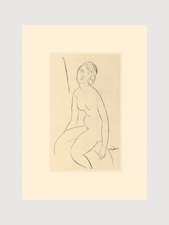 Poster med illustration av kvinna i neutrala färger | Kunstary.com, 40x50 cm