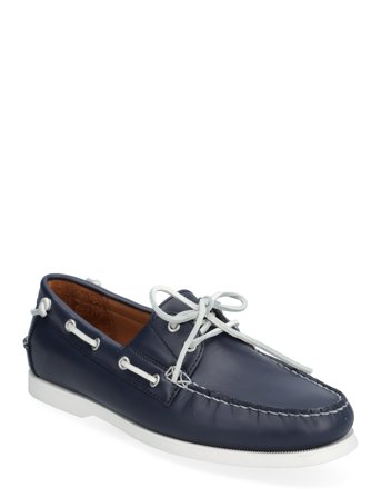 Polo Ralph Lauren Tumbled Leather-Merton Boat-Cs-Bts - Navy - 44.5