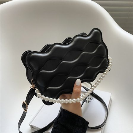 New Wave Pattern Damväska One Shoulder Bag SVART