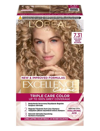 L'Oréal Paris L'oréal Paris Excellence Color Cream Kit 7.31 Golden Beige Blonde - Nude - ONE SIZE