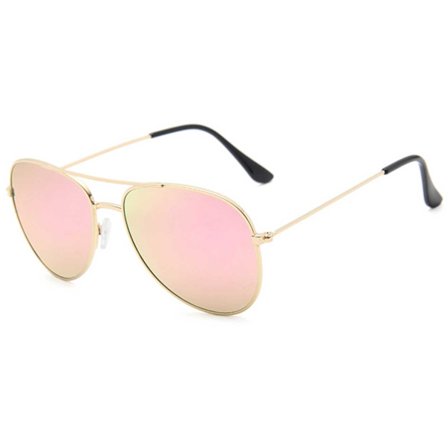 Solbriller pilot kvinder guldrosa spejl glas