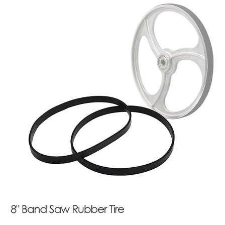 2 stk. 8 tommer båndsav gummidek træbearbejdning reservedele til 1400mm 1425mm Draper Einhell Scheppach Hbs20 båndsav rulle