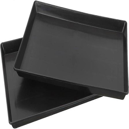 2 stk. Hundebur Bunner Erstatningsbrett Bunn Hundebur Kennelbrett for Kjæledyrbur Kenneler Hunder Katt Kanin Svart