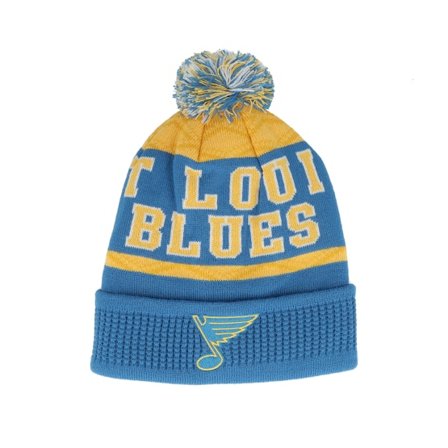 Outerstuff - NHL Blauw pom Beanie - Kids St. Louis Blues NHL Beanie Blue/Yellow Pom @ Hatstore