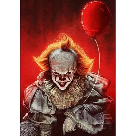 30x40cm, 5D timanttimaalaus klovni strassi kirjonta kangas