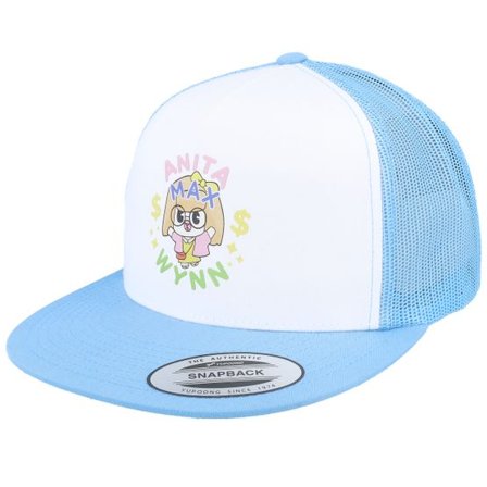 Iconic - Blå trucker Keps - Anita Max Wynn White Front/C. Blue Trucker @ Hatstore