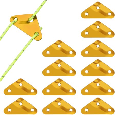 12 stk. aluminiums telt barduner, justerbar bardunstrammer, bardunstrammer til camping, vandring, rygsækrejser, picnic, udendørs telt tilbehør