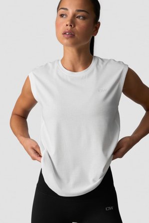 ICANIWILL - Stride Tank Top Wmn White- Tanks - Dames - sportkleding van ICIW