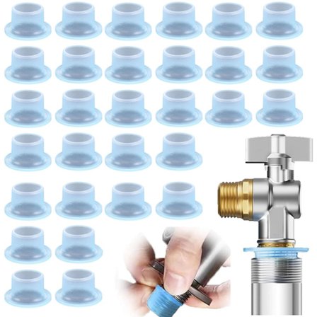 30 Vedenpitävää hanan tiivistysrengasta - Sopii 1/2 tuuman vesiventtiileille, soveltuu veden lämpötiloille 0-100°C (Sininen)