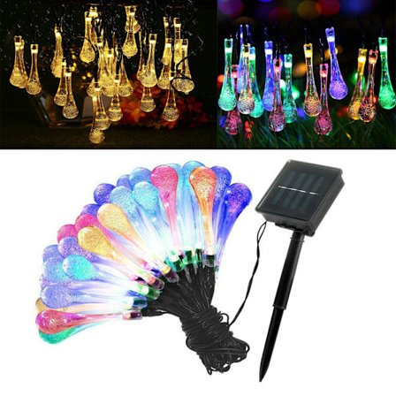 Solar Ljusslinga Utomhus Vattentät Solar Droppljus, Vattendropps Ljusslingor för Trädgård, Juldekorationer