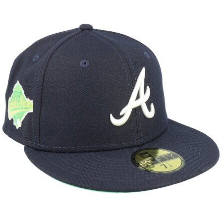 New Era - MLB Blau Fitted Cap - Atlanta Braves 59FIFTY Citruspop Navy Fitted @ Hatstore
