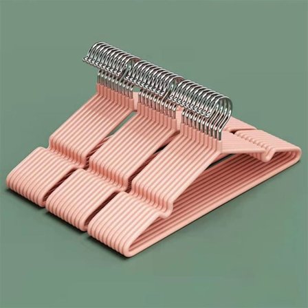 10 STK Tørre kleshengerstativ Svart Kleshenger for voksne ROSA