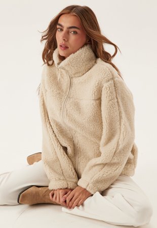 VERO MODA - Vmkarla Teddy Jacket - Oatmeal
