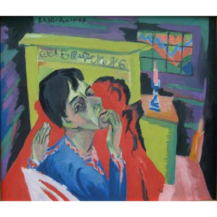 Self-portrait As A Sick Person, Ernst Ludwig Kirchner Brun
