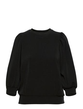 Slftenny 3/4 Sweat Sweat-shirt Tröja Svart Selected Femme