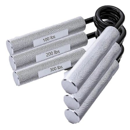 Håndgrebsforstærker Sæt med 3 (100lb, 200lb, 300lb) Metal Greb Styrketræner Håndled & Underarm Str