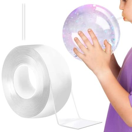 Nanobånd bobleleke, ikke-merkende nanobobbelbånd, gjennomsiktig multifunksjonell 1mm*3cm*200cm