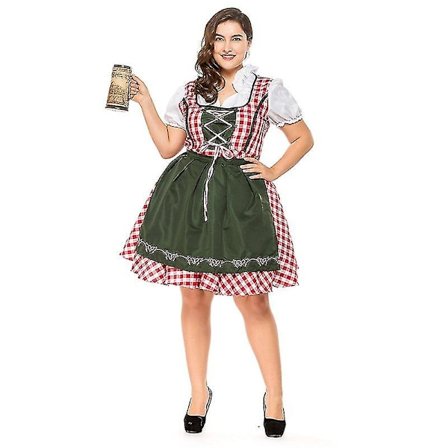 S-6xl Aikuisten Naisten Perinteinen Oktoberfest-asu Oluttyttö-univormu Saksalainen Baijerilainen Olutpiika Dirndl-puku
