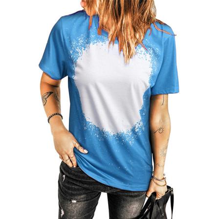 Dam T-shirts Tie Dye Gradient Hole Digital 3d Printing Summer