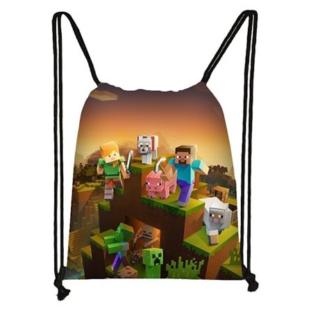 Minecraft gymbag, slitesterk, komfortabel og ventilerende snøreveske, en fantastisk gave til erfarne spillere 7
