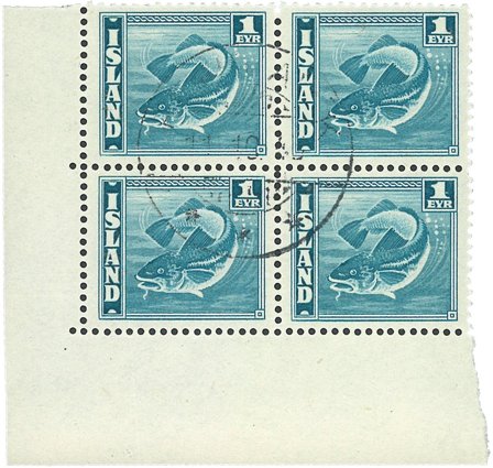 Island 1939 - AFA 210 - 4-blok - Stemplet