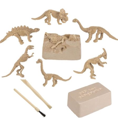 Udgravningssæt - Dinosaur Brun