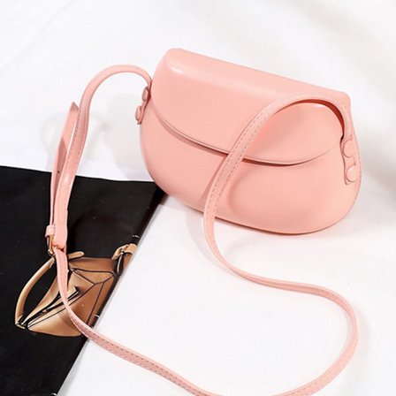 Naisten Crossbody Bag Flap Käsilaukku PINK