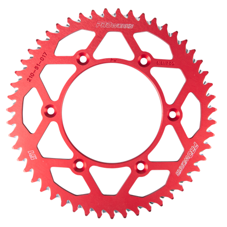 Zębatka Tylna Proworks Aluminiowa Czerwona - Honda CRF 150F 2003-2019