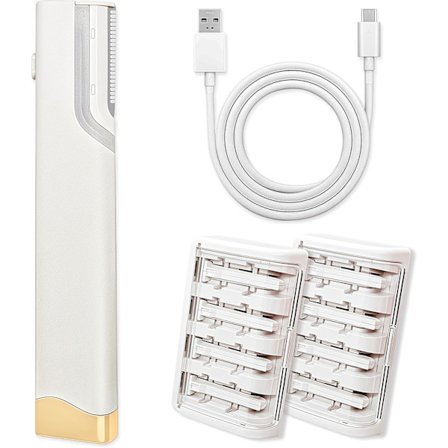 Sonic Smooth Dermaplane til kvinder ansigt, skraber 9 refill pakker dermablades ansigtslæber ferskenfarvet hårfjerning eksfoliering dermaplaning