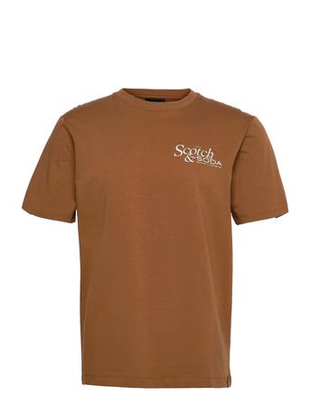 Sophisticated Artwork Tee Brown Scotch & Soda