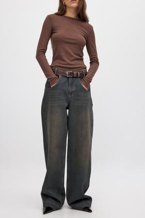 NA-KD Lös denim med fickdetalj - Jeans med lös passform - Blå - EU 38