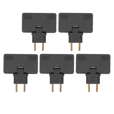 5 i 1 EU Uttag Konverter Trådlös 180 Graders Förlängning 1 till 3 EU Kontakt Adapter 110 250V Svart