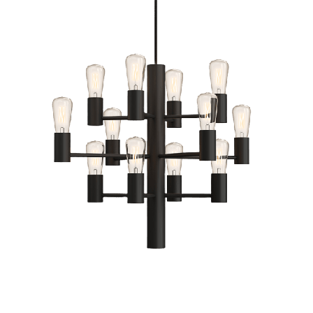 Herstal Krona Manola Mini 12 Lampor Unisex Svart