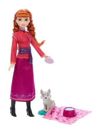 Frost Disney Frozen Anna Fashion Doll & Wolf Cub Figure With 4 Nurturing Accessories Inspired By Movie - Multi/patterned - ONE SIZE