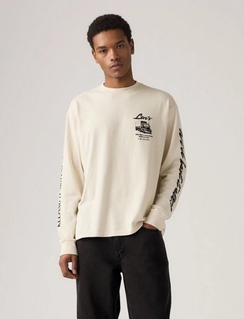 Levi's Ww Gr Ls Tee Ww Haul It All Lo - Cream - L