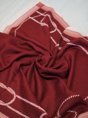 7Days Viskoseskjerf Bordeaux 68x68