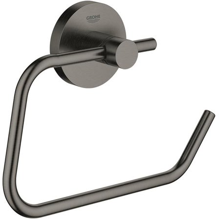 Grohe Essentials Toalettpappershållare utan lock Borstad Hard Graphite, Badrum